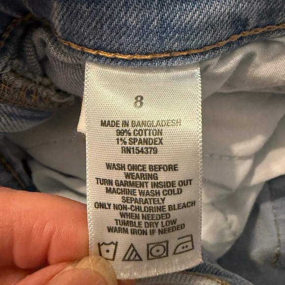 Aeropostale stretchy Cheeky jeggings distressed light blue denim Size 8 - Picture 8 of 8